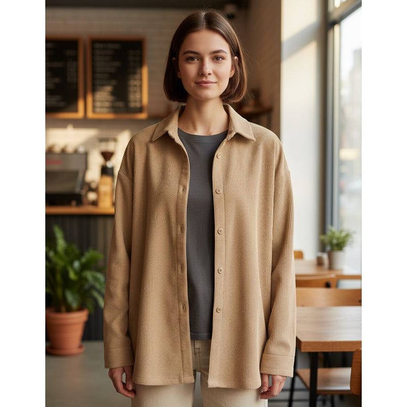 Sobre Camisa Pana Lisos Varios Colores Sin Puños Uniteduy