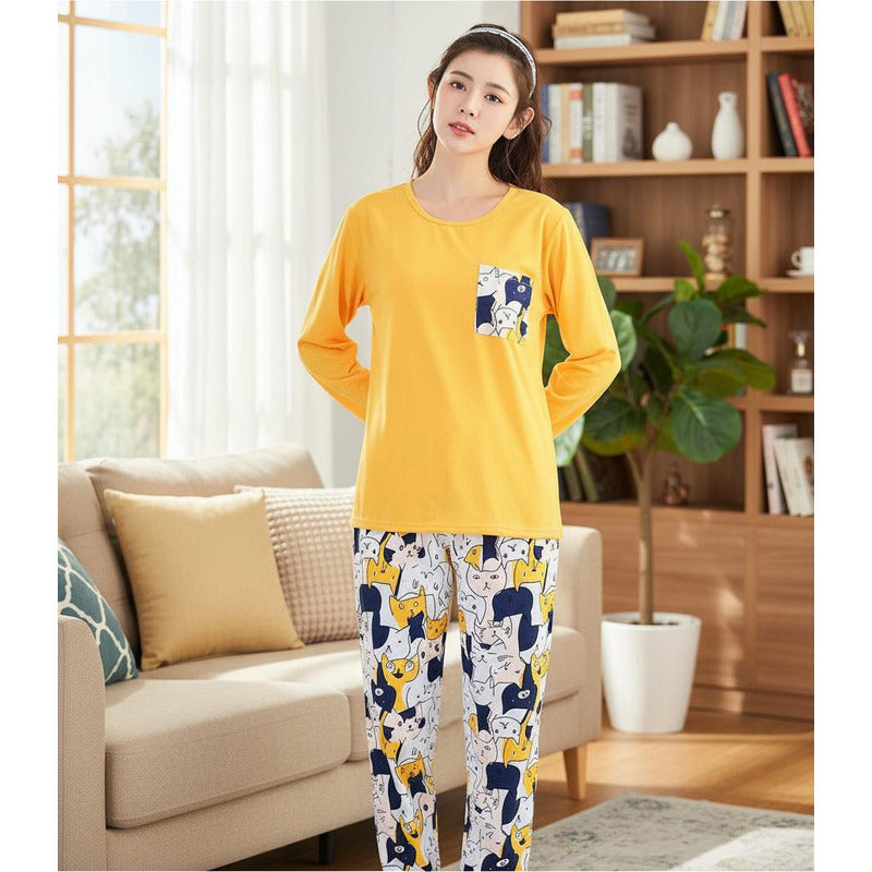 Pijama Remera Larga Y Pantalón Dama Abrigado Varios Dieños