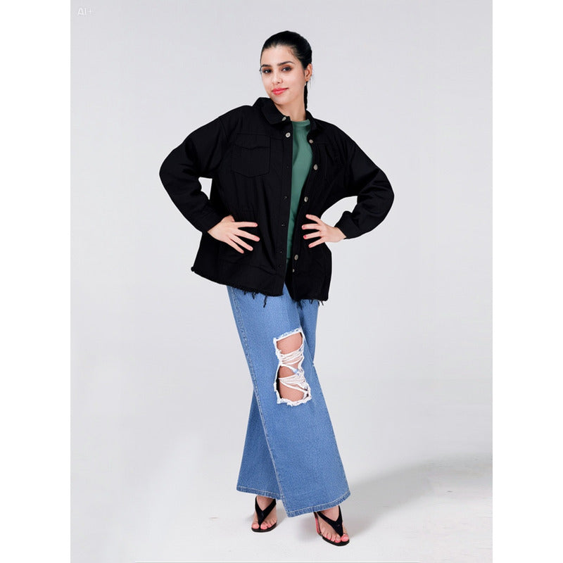 Sobre Camisa Campera Jeans Varios Colores Oversize Uniteduy