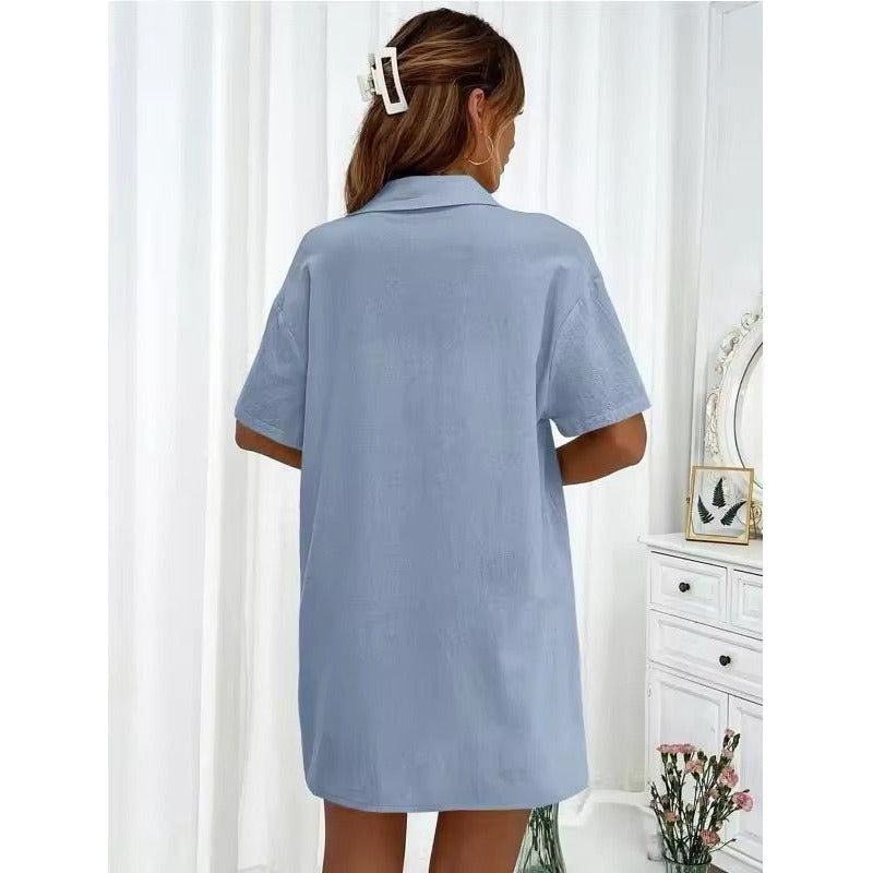 Conjunto Camisa Manga Corta Short Con Elástico Y Cordón