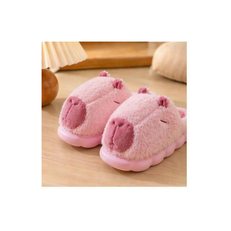 Pantufla Capibara Sin Talón Cálidas Antideslizantes Cómodas
