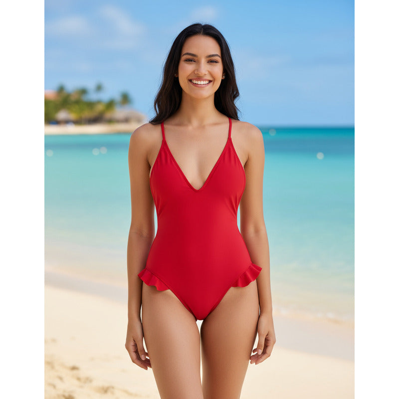 Uniteduy!! Bikini Enteriza Roja! El Verano Llegó!