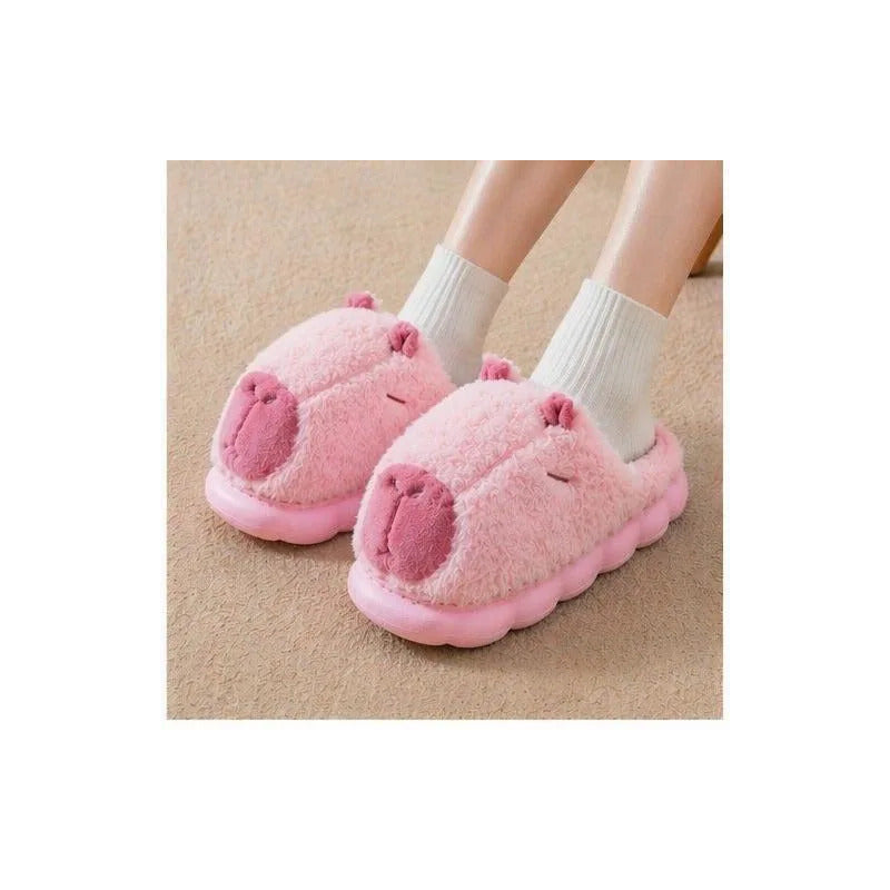 Pantufla Capibara Sin Talón Cálidas Antideslizantes Cómodas