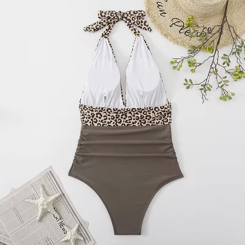 Malla Entera Triangulo Plisada Combinada Bikini Del M Al Xl