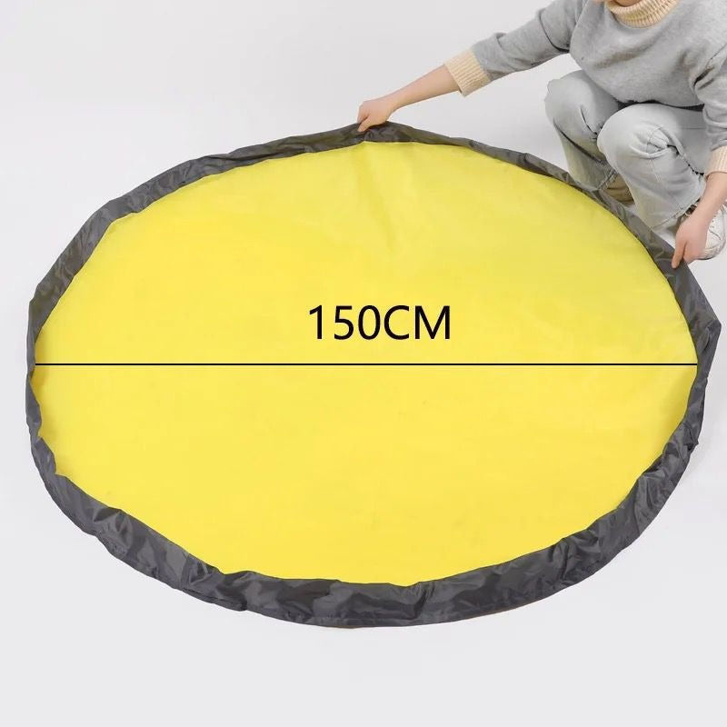 Canasto Alfombra Para Juguetes Organizador 1,5m Diámetro