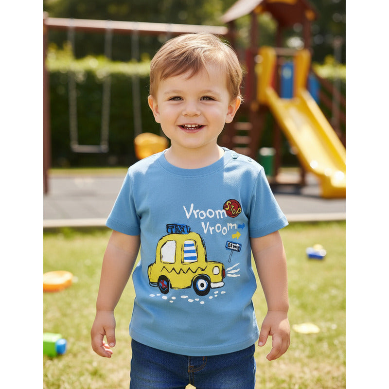 Remeras Manga Corta Algodon Bebes Y Niños Varios Diseños