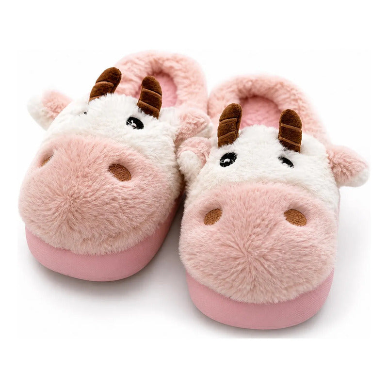 Pantufla Vaca Sin Talón Talles Del 36 Al 45 Suela De Goma