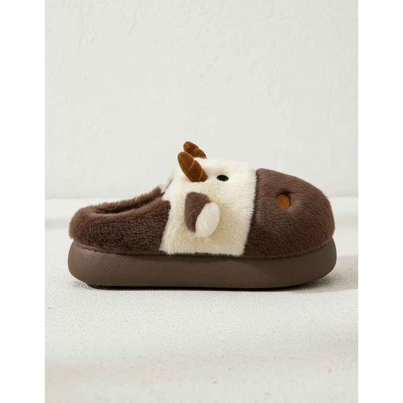 Pantufla Vaca Sin Talón Talles Del 36 Al 45 Suela De Goma