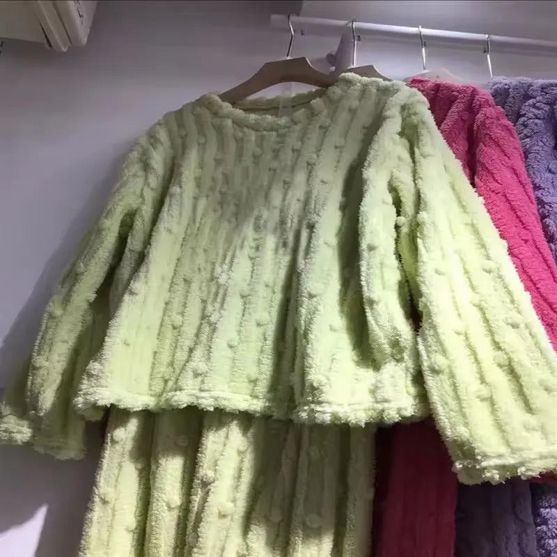 Pijama Peluche Peludo Plush Texturado De Dama Varios Colores