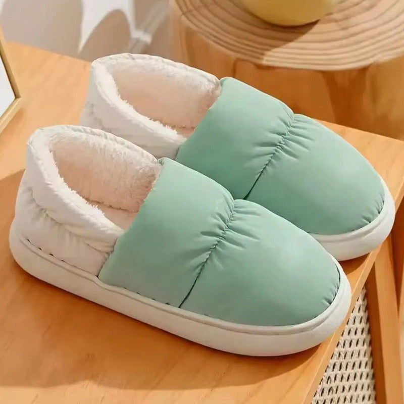 Pantufla Impermeable Cerrada Corderito Suela Goma Uniteduy