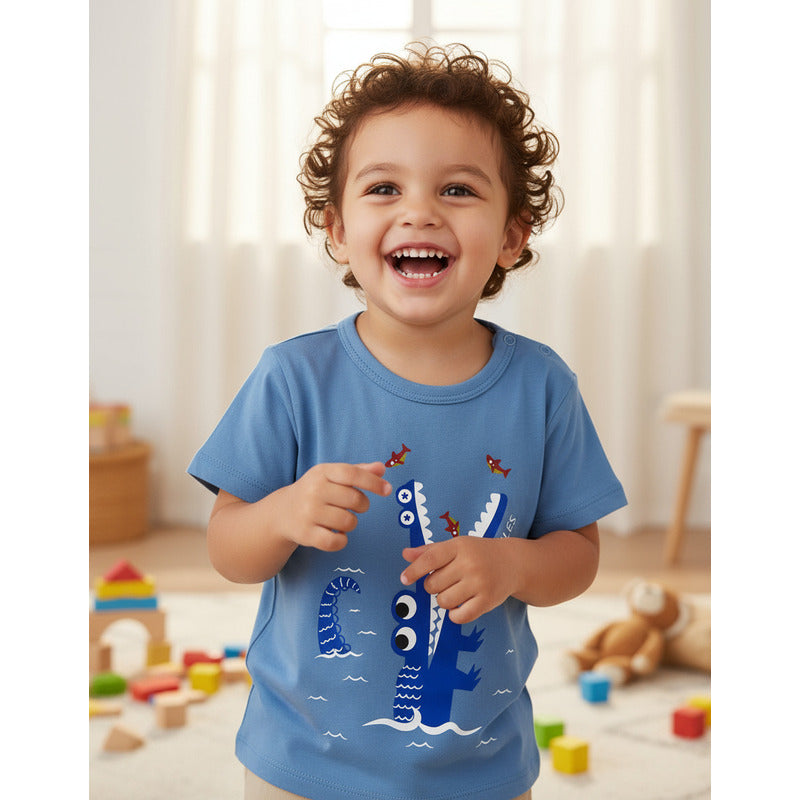 Remeras Manga Corta Algodon Bebes Y Niños Varios Diseños