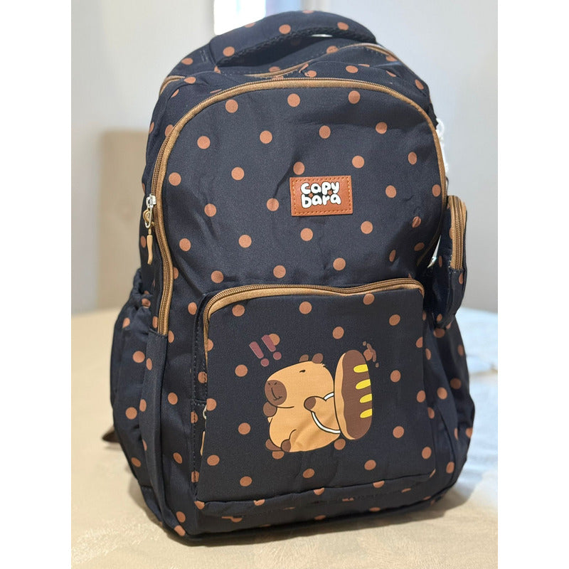 Mochila Escolar Con Monedero De Capibara Carpincho Laptop