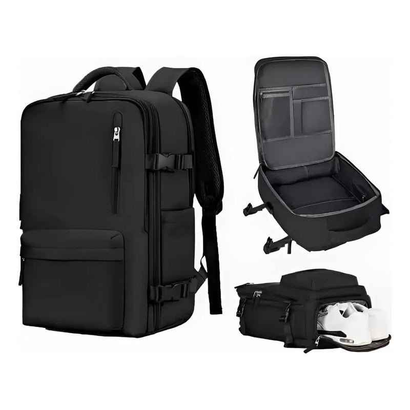 Mochila Viaje Grande Con Usb Varias Reparticiones Uniteduy