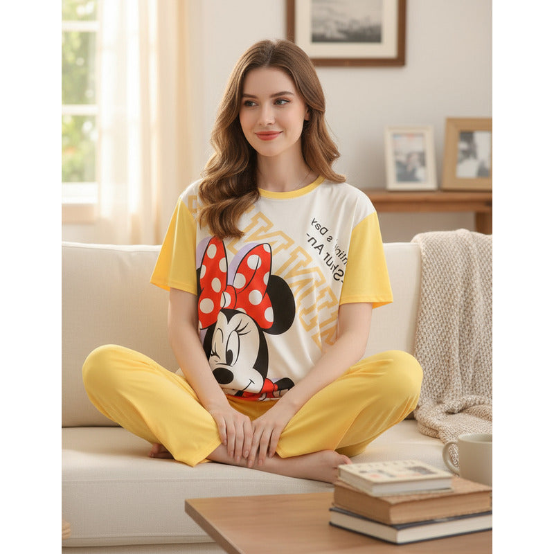Pijama Pantalon Y Remera Stitch Minnie Donald Daisy Mickey