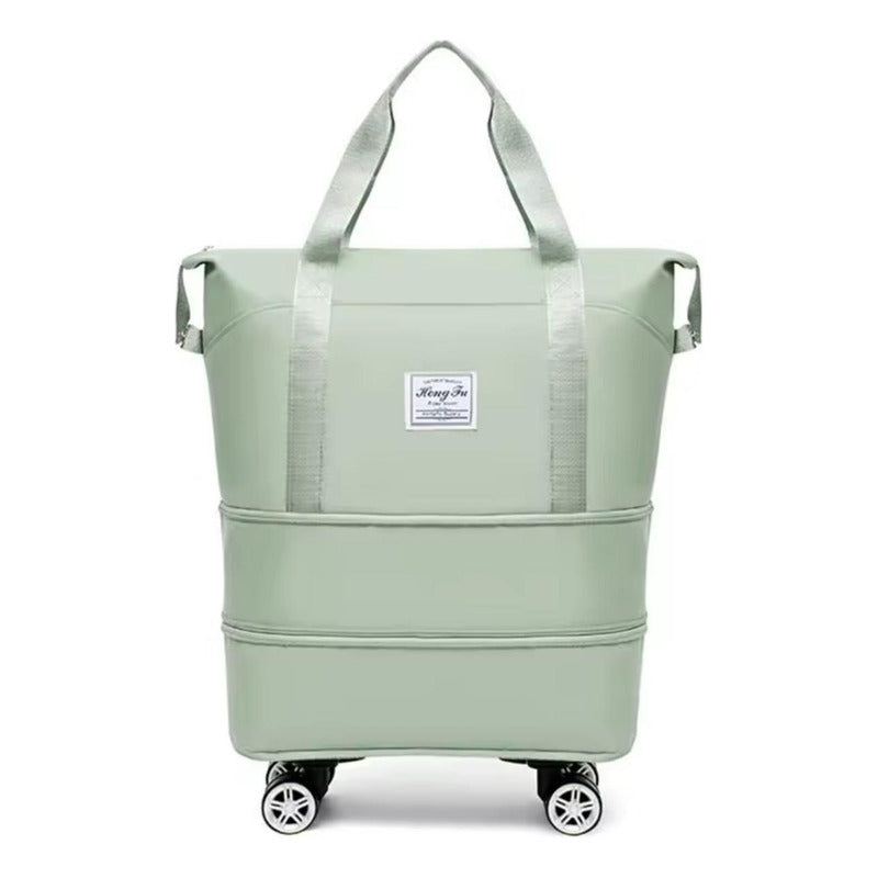 Bolso De Viaje Plegable Expandible Con Ruedas Desmontables