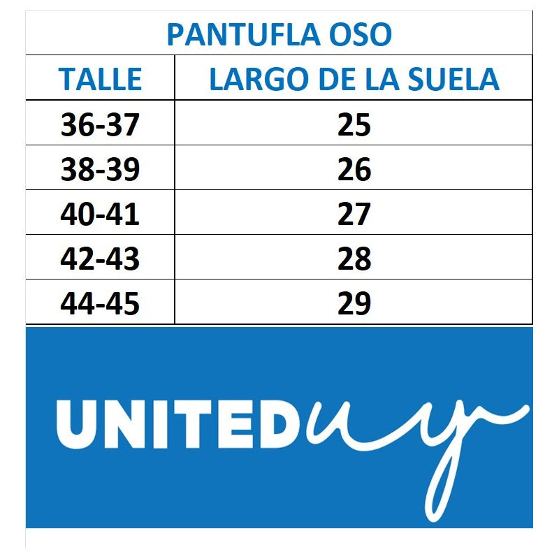Pantufla Peludas Osos Con Suela De Goma Varios Colores