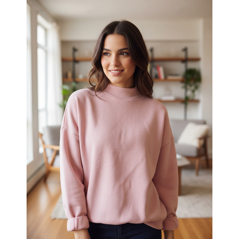 Buzo Deportivo Mujer Cuello Redondo Con Felpa Uniteduy