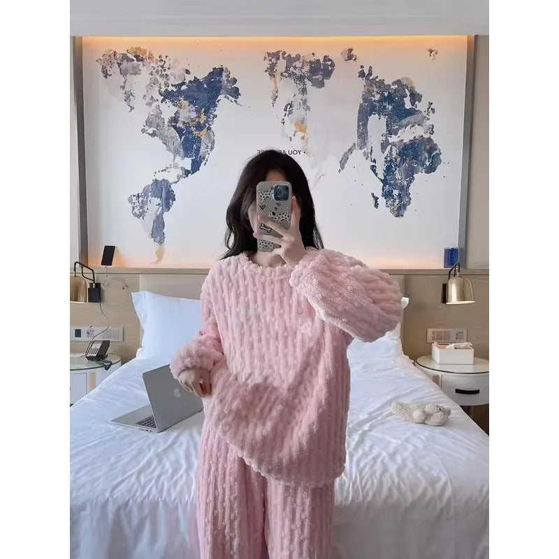 Pijama Peluche Peludo Plush Texturado De Dama Varios Colores