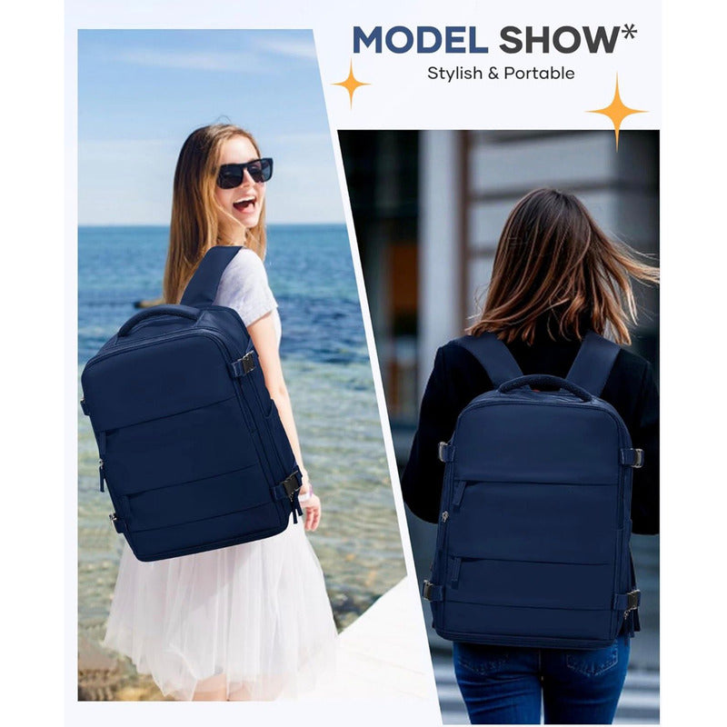 Mochila Viaje Grande Con Usb Varias Reparticiones Uniteduy