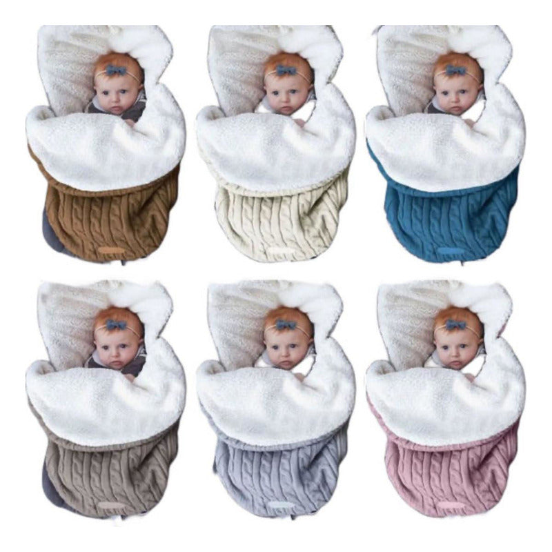 Sobre Bebe Con Corderito Y Lana Bundle Ideal Para El Frio