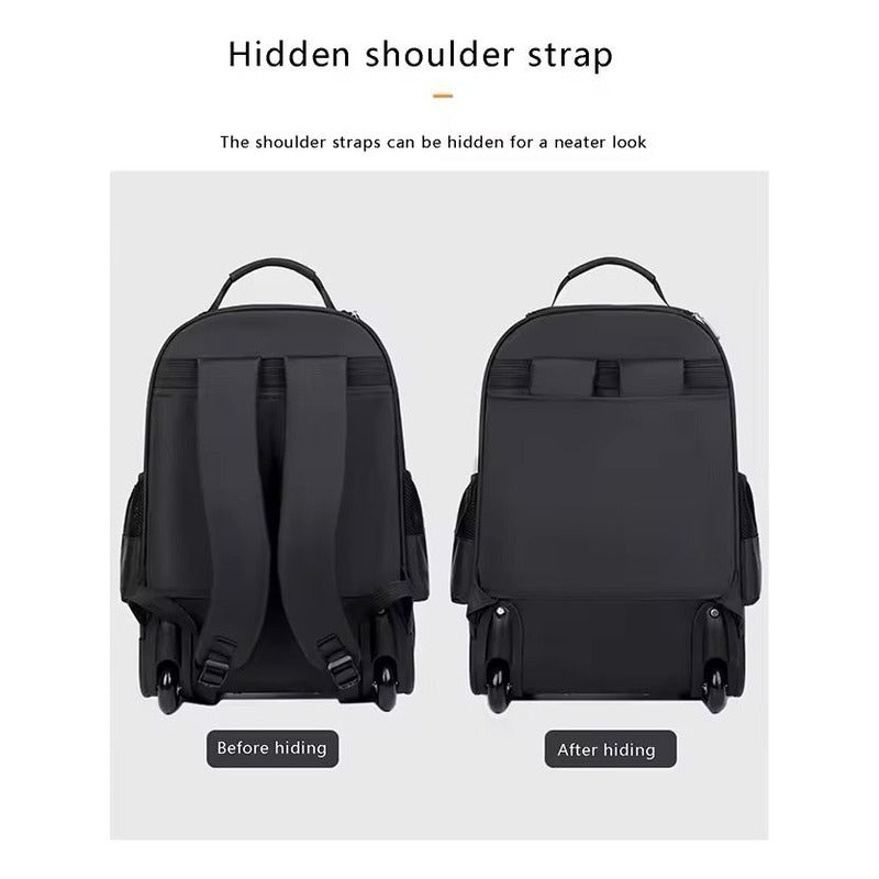 Mochila De Viaje Liceo Con Carrito Ruedas Laptop Impermeable