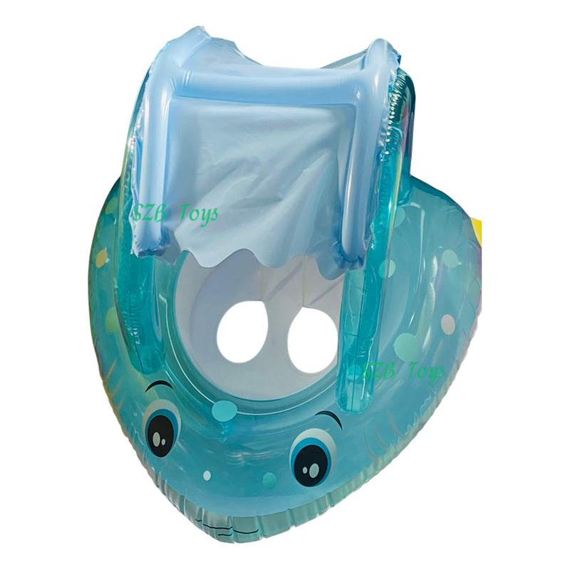 Inflable Flotador Bebe Niño Con Techo Ranita Piscina