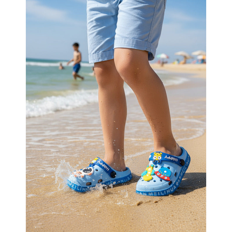 Zapatillas Tipo Sandalia Personajes Animados Pines Uniteduy