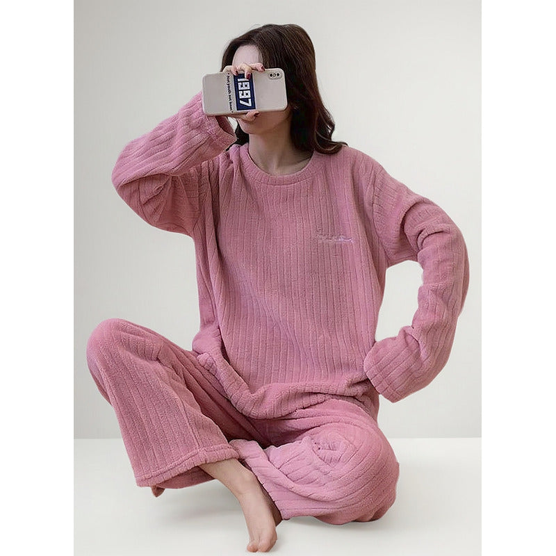 Pijama Peluche Largo De Dama Plush Abrigado Varios Colores