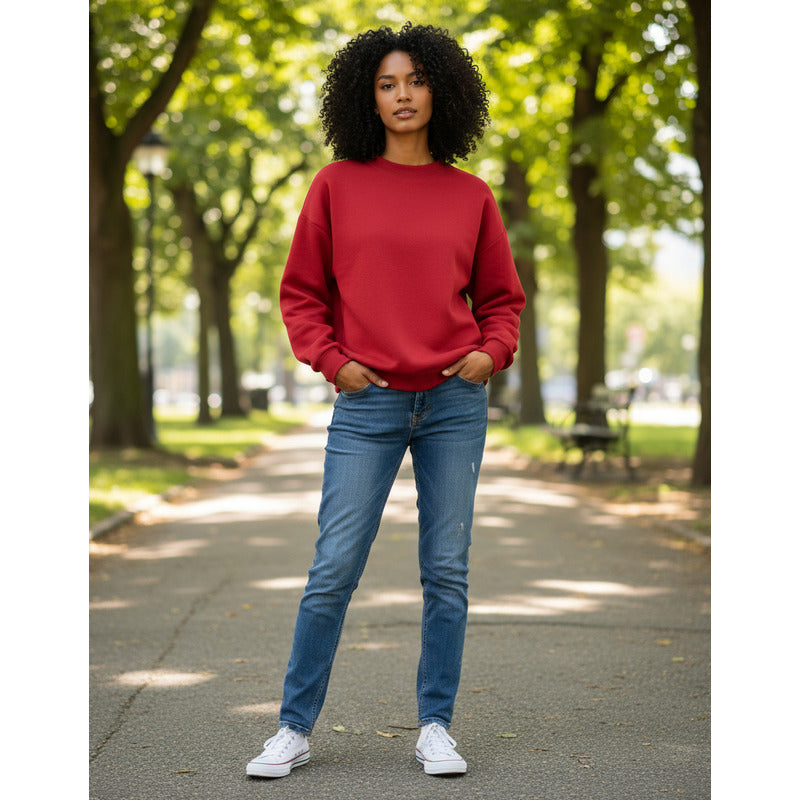 Buzo Deportivo Mujer Cuello Redondo Con Felpa Uniteduy