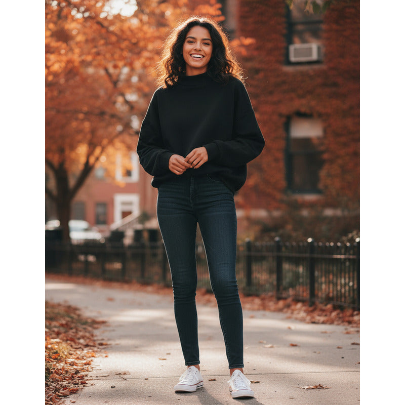 Buzo Deportivo Mujer Cuello Redondo Con Felpa Uniteduy