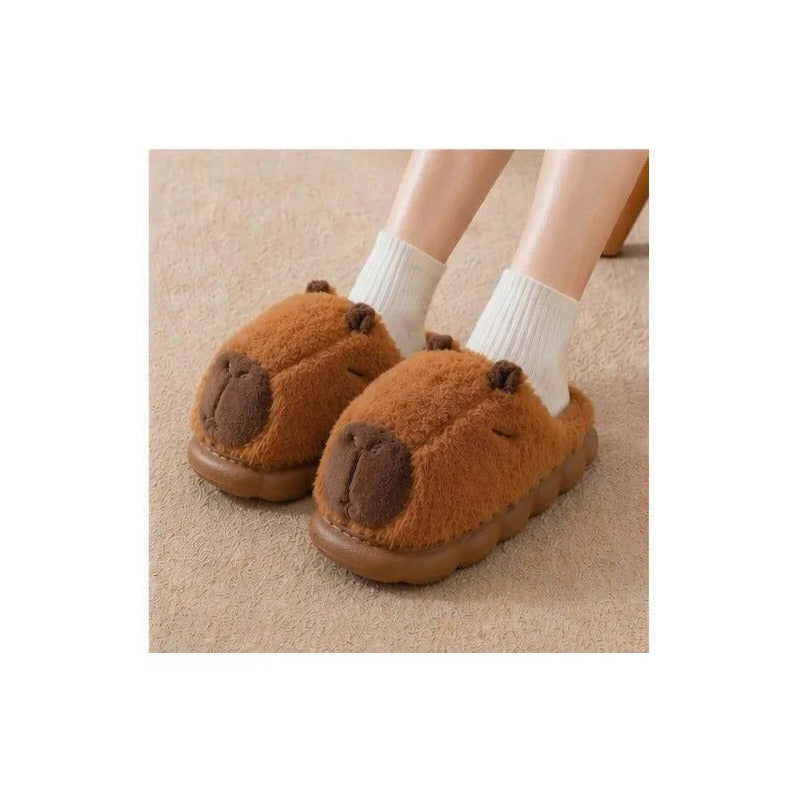 Pantufla Capibara Sin Talón Cálidas Antideslizantes Cómodas