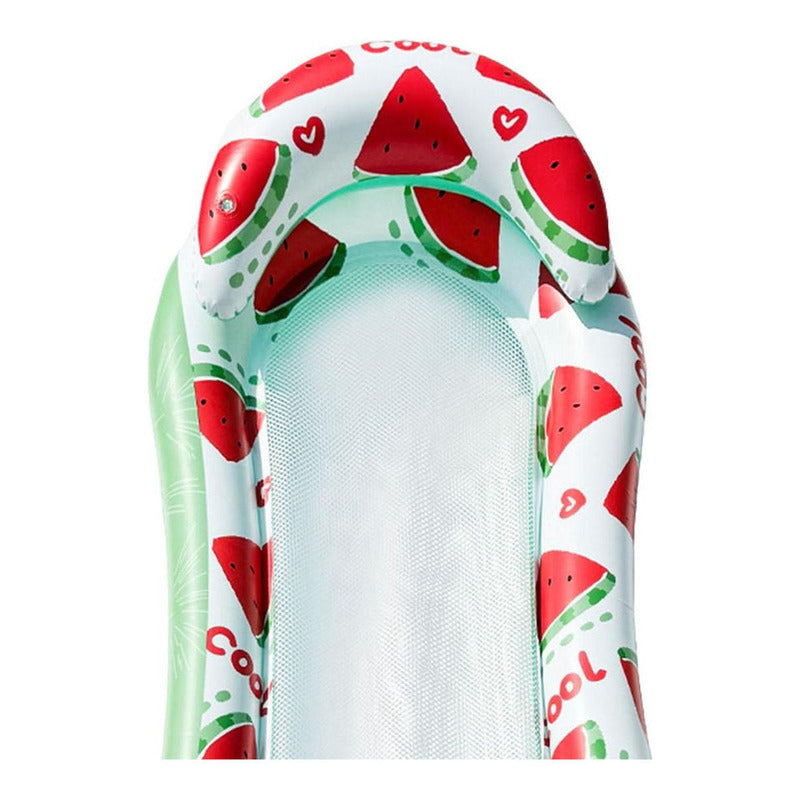 Flotador Colchón Inflable Almohada Piscinas Playa Con Red