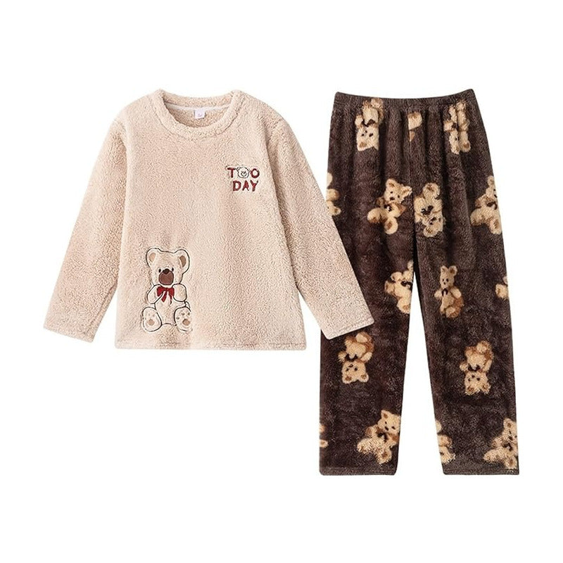 Pijama Peluche Largo Osos Plus Abrigados Varios Colores