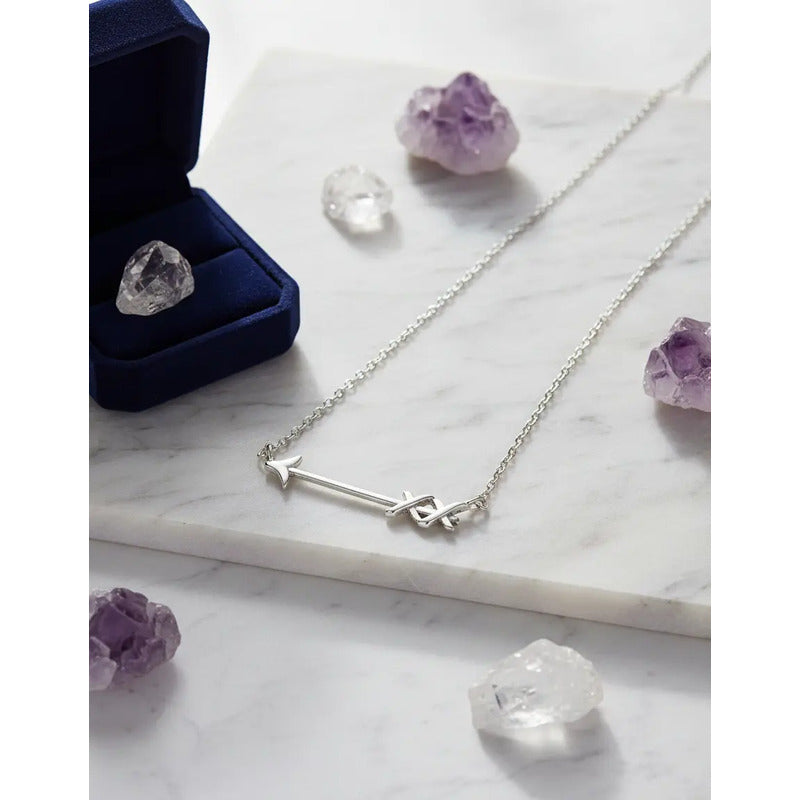 Cadena Con Dije Flecha Plata 925 45cm Joyería Mujer Uniteduy