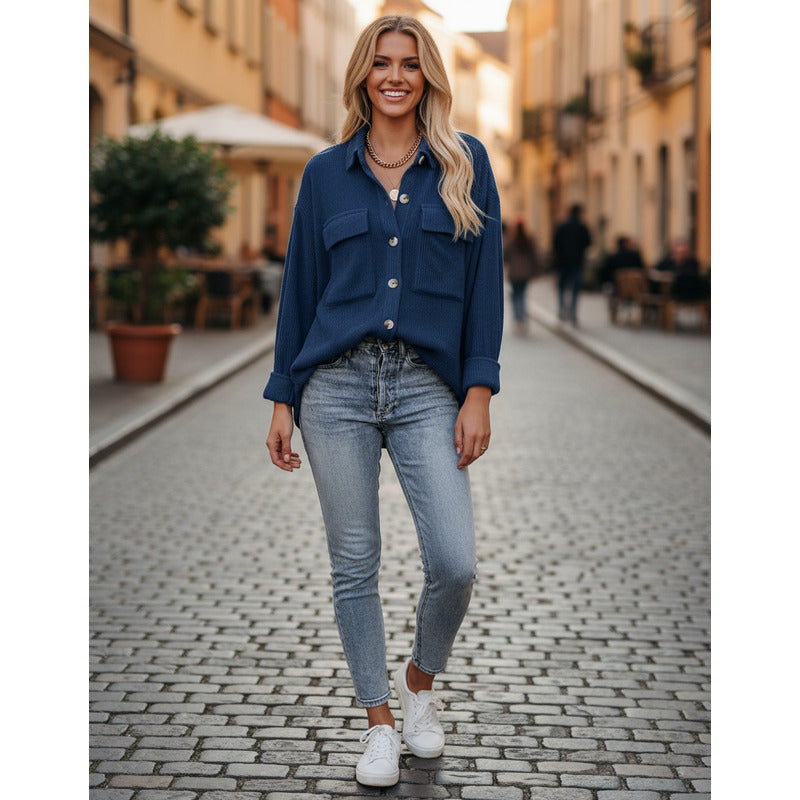 Sobre Camisa Pana Lisos Varios Colores Sin Puños Uniteduy