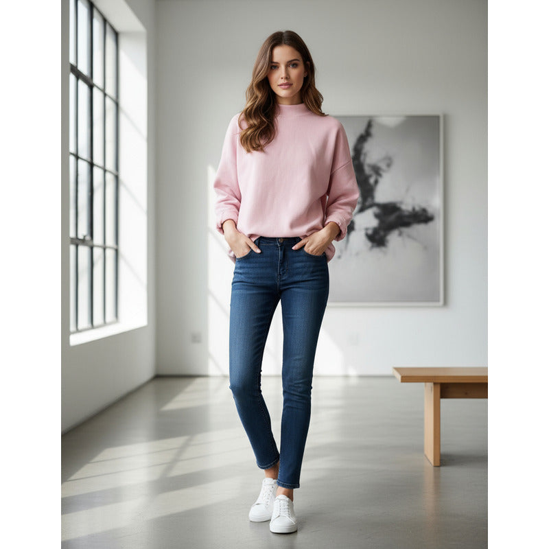 Buzo Deportivo Mujer Cuello Redondo Con Felpa Uniteduy