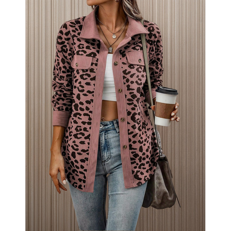 Sobre Camisa Pana Animal Print Varios Colores