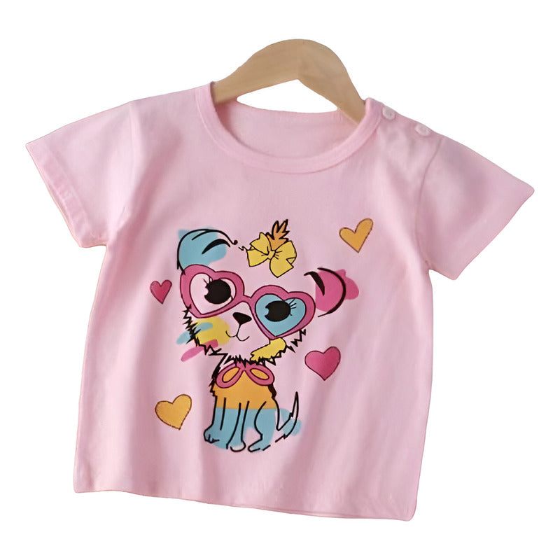 Remeras Manga Corta Algodon Bebes Y Niños Varios Diseños