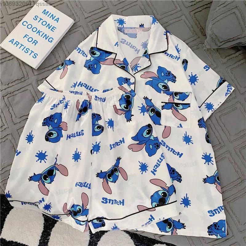 Pijama Corto Stitch - Snoopy - Patricio Bob Esponja Y Varios