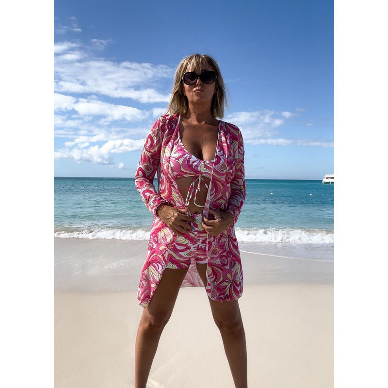 Bikini Malla 3 Piezas Tankini Short Soutien Camisa Uniteduy