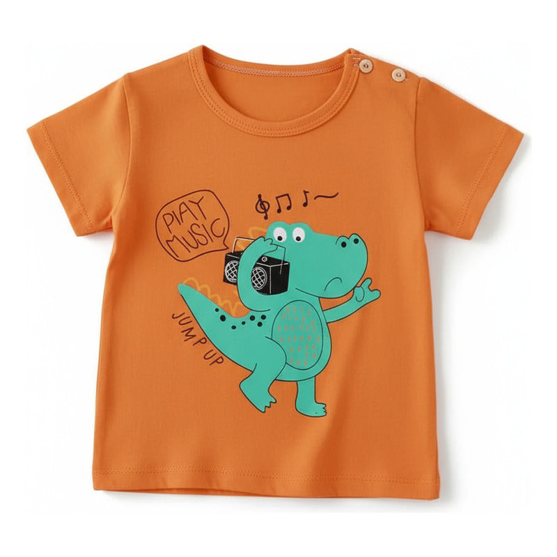 Remeras Manga Corta Algodon Bebes Y Niños Varios Diseños
