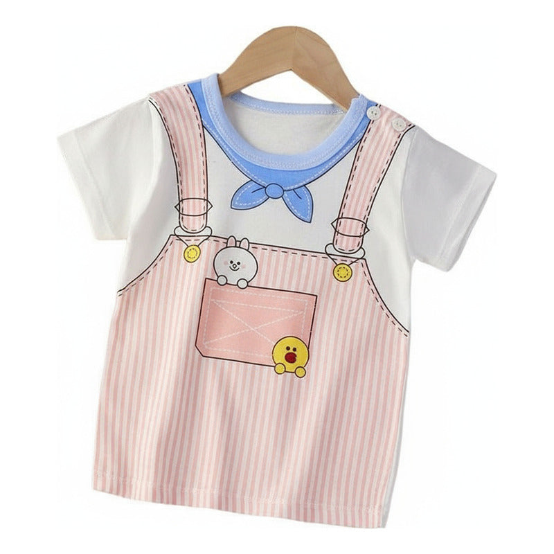 Remeras Manga Corta Algodon Bebes Y Niños Varios Diseños