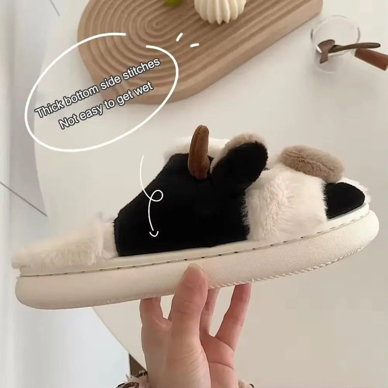 Pantufla Vaca Sin Talón Talles Del 36 Al 45 Suela De Goma