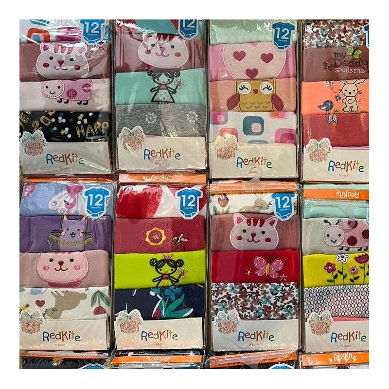 Body Bebe Pack Por 5 Manga Corta  Modelos Surtidos Uniteduy