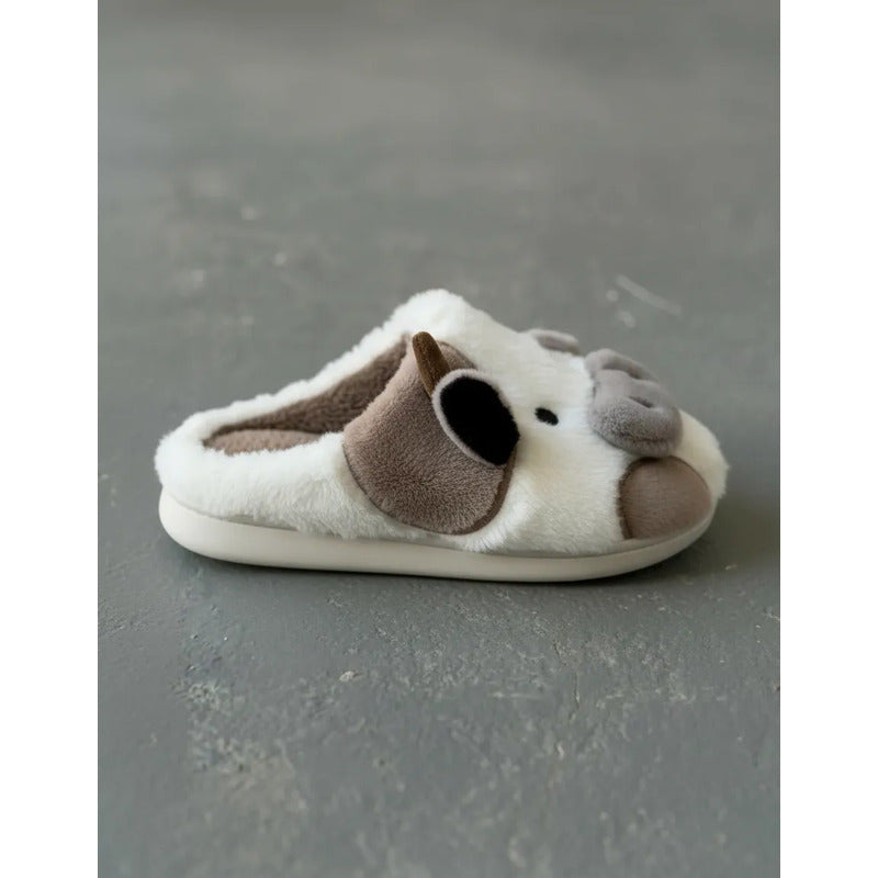 Pantufla Vaca Sin Talón Talles Del 36 Al 45 Suela De Goma