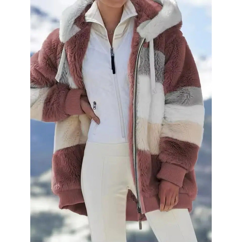 Abrigo Campera Para Mujer Con Capucha Cremallera Uniteduy