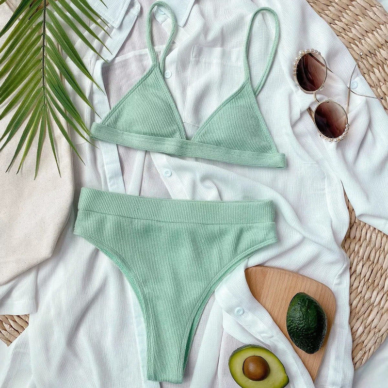 Uniteduy!! Bikini Sofi Tiro Alto Verde A! El Verano Llegó!!