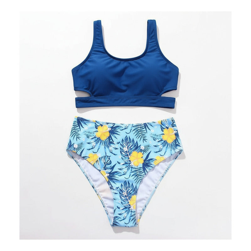 Bikini Mallas Tiro Alto 2 Piezas Push Up Uniteduy Varios Col