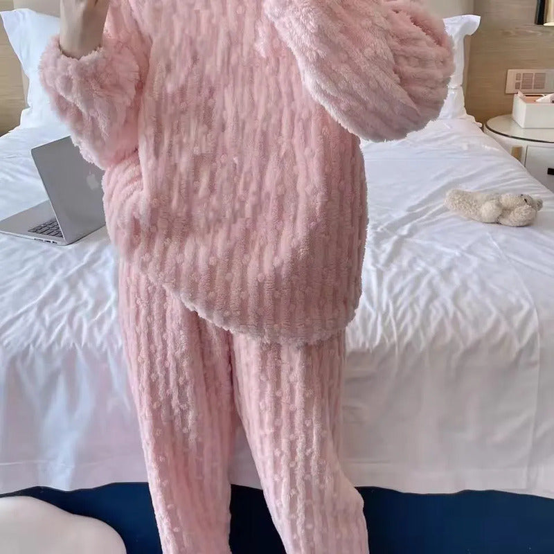Pijama Peluche Peludo Plush Texturado De Dama Varios Colores
