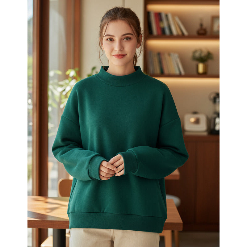 Buzo Deportivo Mujer Cuello Redondo Con Felpa Uniteduy